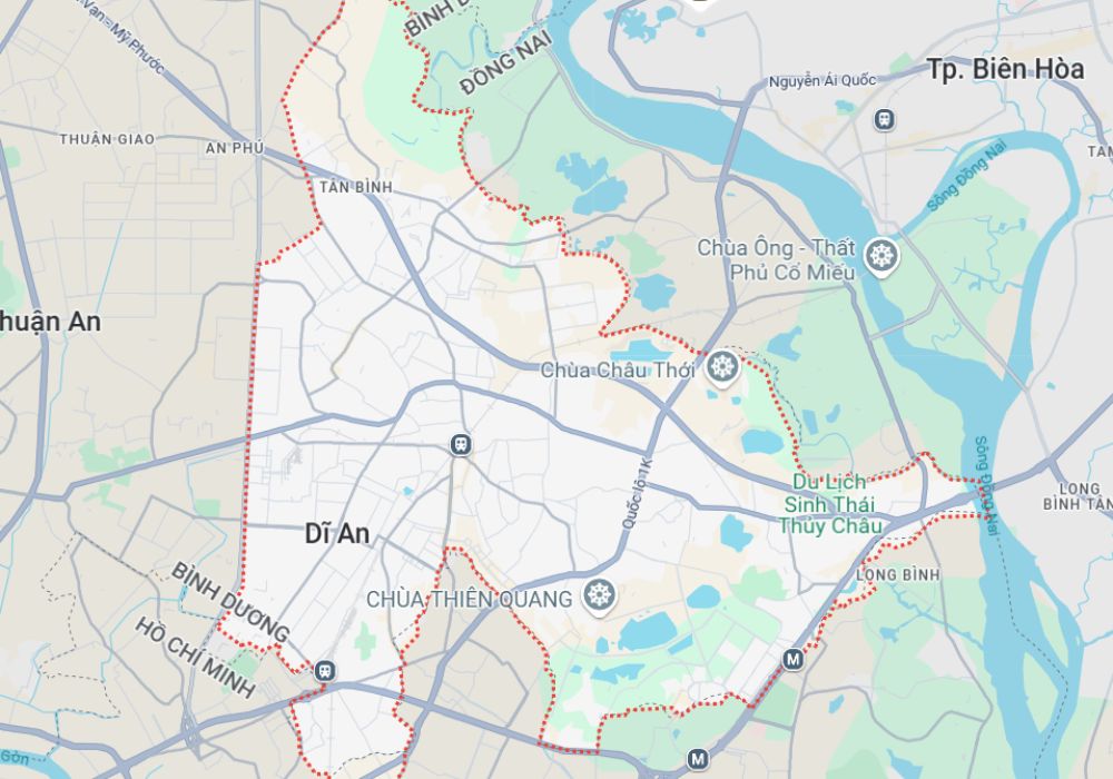 Bản Đồ Hành Chính Dĩ An