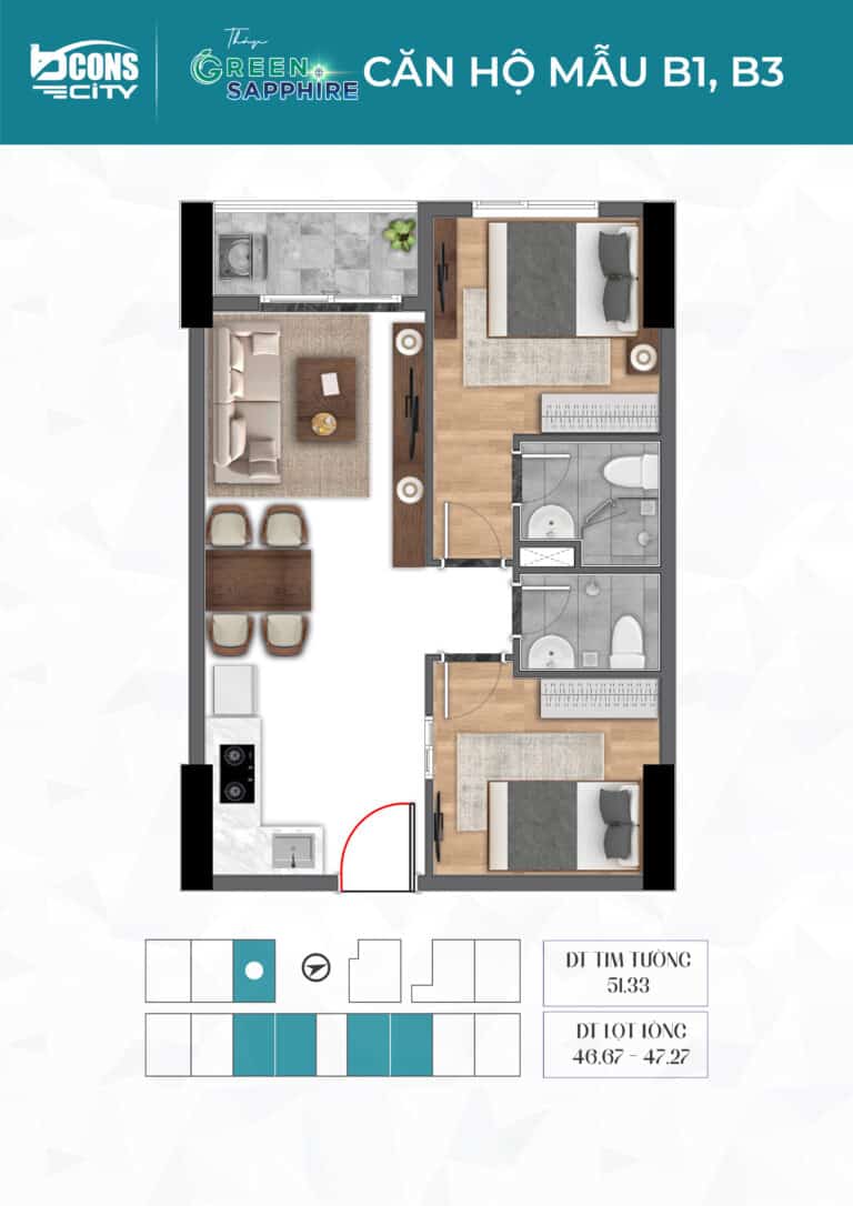 Can B1 B3 Thap Green Sapphire