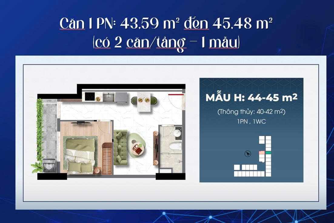 Căn 1pn Tháp Bcons The Gateway