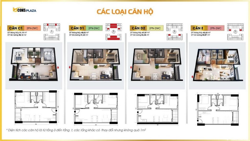 Mặt Bằng Thiết Kế Bcons Plaza