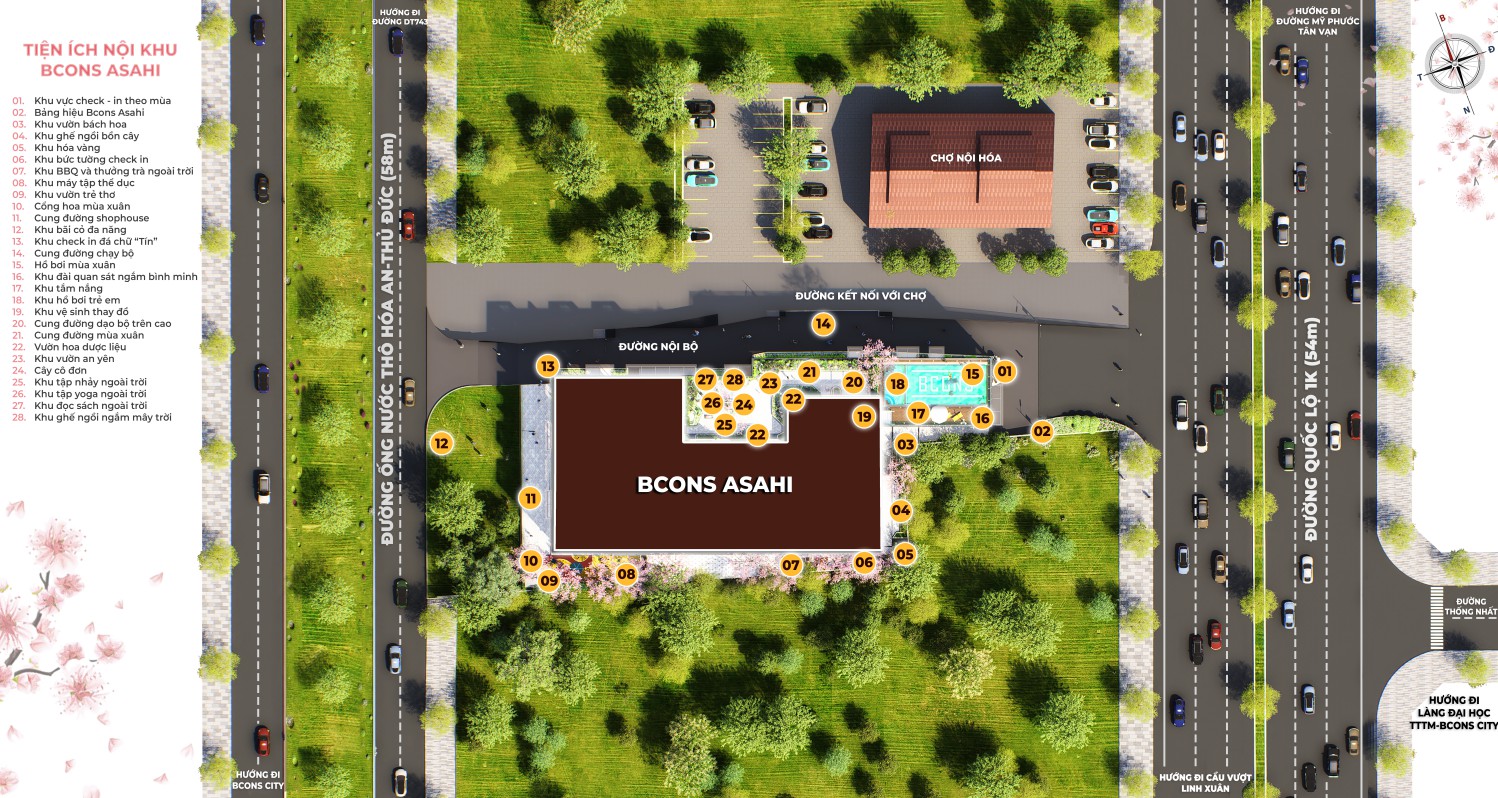Mặt bằng tổng thể bcons asahi