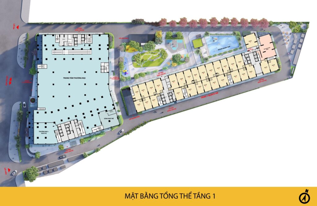 Mặt Bằng Bcons Solary tầng 1
